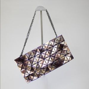 Bao Bao Issey Miyake Prism Metallic Chain Clutch
